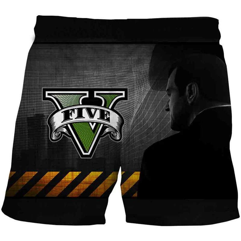 New GTA 5 Grand Theft Auto Game 3D printed swimming trunks Men Summer Casual Shorts Beach Pants boys Swimwear Vacation Beachwear 5