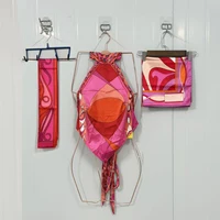 Ensembles de hauts et shorts de plage pour femmes, design de luxe, avec foulard à ruban rouge et logo signature de créateur, style classique de marque 1