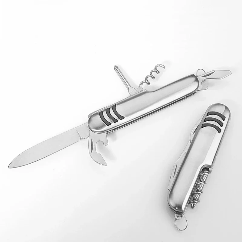 1 Parça Çok Fonksiyonlu Katlanır Paslanmaz Çelik Bıçak İsviçre Çakısı Kamp Bıçağı Meyve Bıçağı Barbekü Evrensel Bıçak