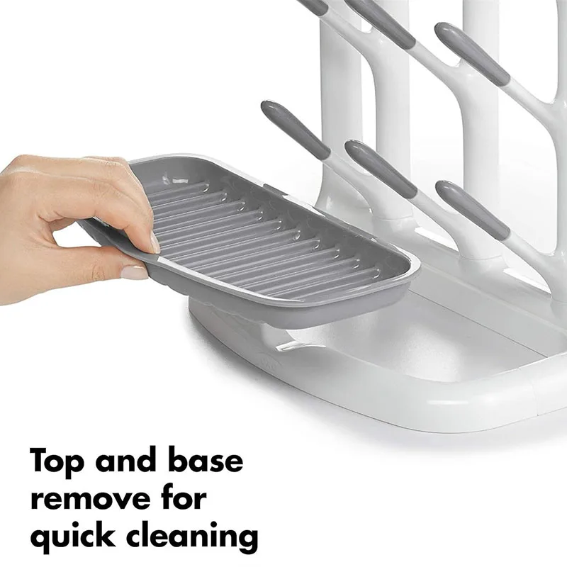 Baby Bottle Drying Rack Space Saving Countertop Organiser Tray_voghion.com
