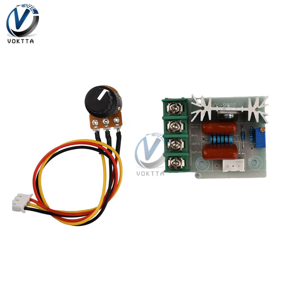 AC 50-220V Motor Speed Controller Adjustable Voltage Regulator Dimming SCR Motor Temperature Speed Controller Governor Module motor speed controller voltage regulator electric motor speed controller
