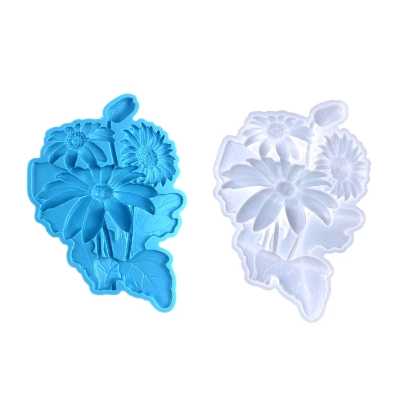 

3D Sunflower Silicone Mold DIY Epoxy Resin Mold for Wall Desktop Decoration Hanging Pendant Concrete Plaster Mould Craft