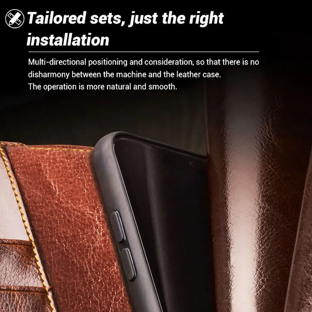 Leather Magnetic Flip Stand Cover - Shockproof Card Wallet Book Coque