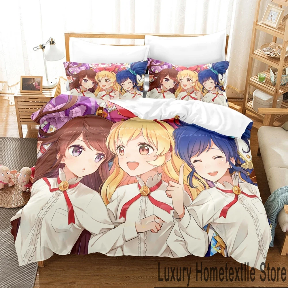 

3D Print Anime Aikatsu Bedding Set Duvet Cover Bed Set Quilt Cover Pillowcase Comforter king Queen Size Boys Adult Bedding Set