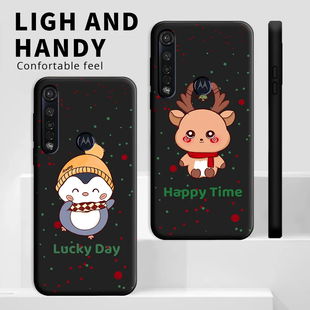 Cartoon Panda Shockproof Silicone Soft Phone Case for Motorola Moto G8 Series