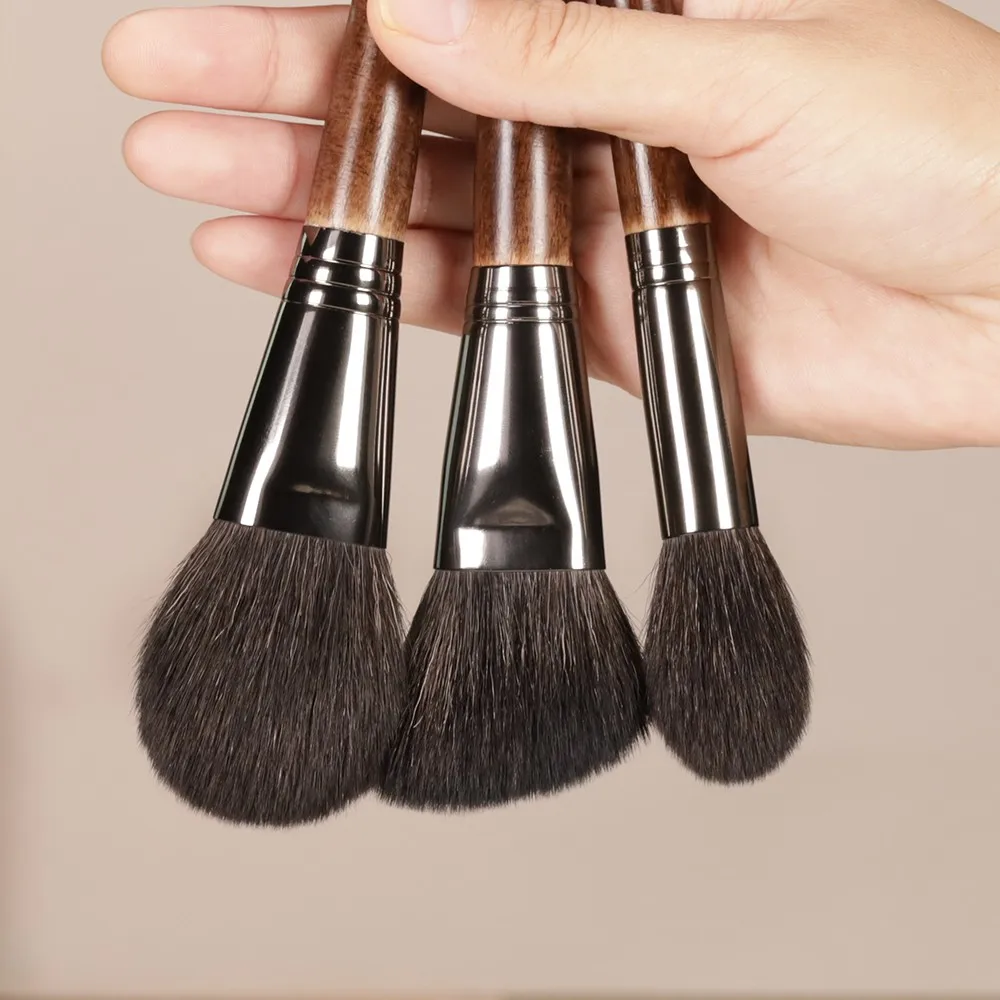 Ovw Make-Up Kwasten Sets Zachte Geitenhaar Blusher Beeldhouwen Hoogtepunt 3Pcs Make Up Brush Set Maquiagem