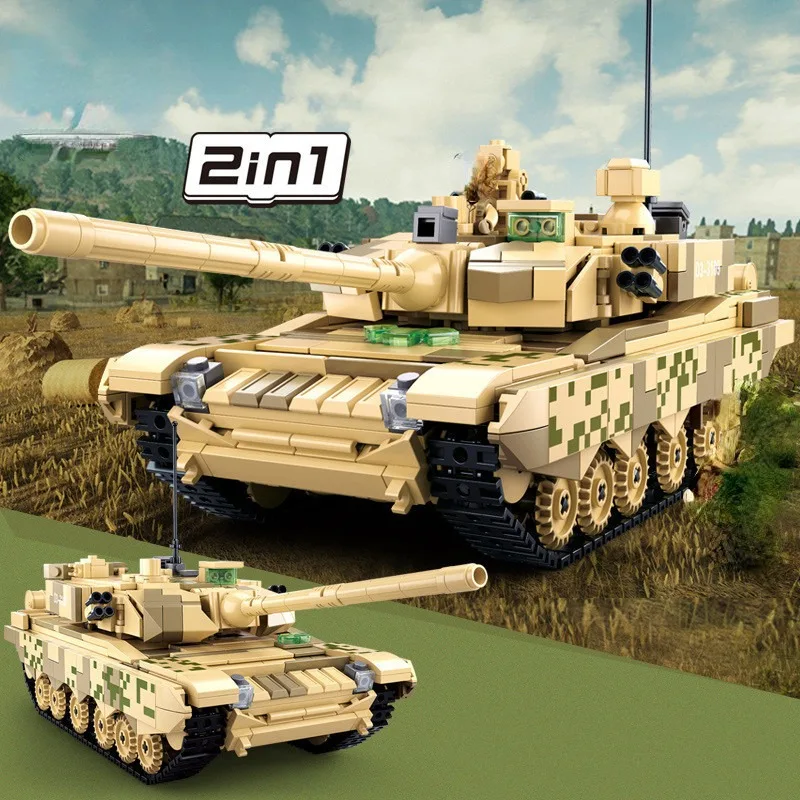 군사 육군 Panzer WW2 99A 메인 배틀 탱크 모델 빌딩 블록 군인 피규어,..