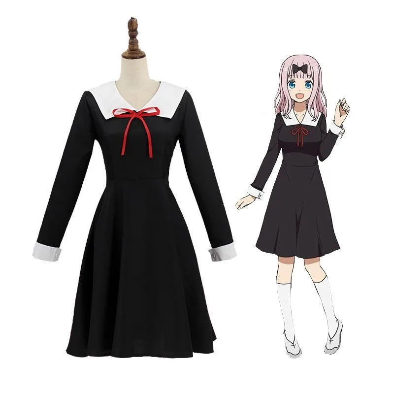Anime Shinomiya Kaguya Cosplay Costume Kaguya-Sama Love Is War Fujiwara Chika Wigs Anime Woman\'s Dresses Halloween Costume