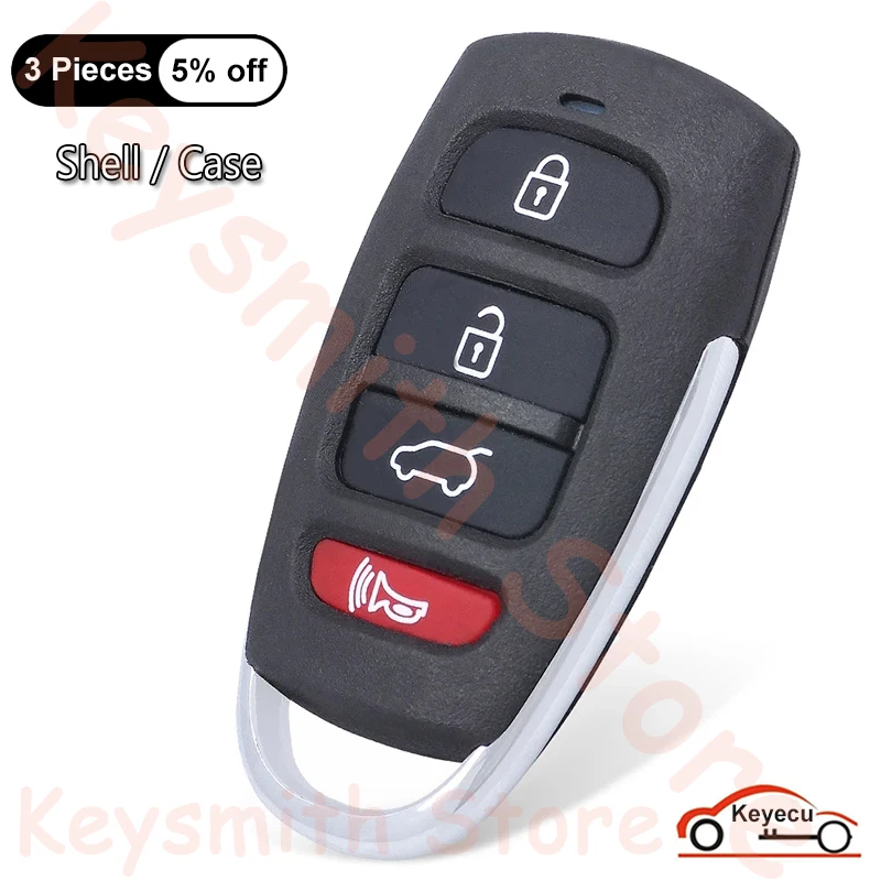 

KEYECU 4 Buttons Case for Kia Borrego 2009 2010 2011 Auto Remote Control Key Shell Fob Cover Replacement 95430-2J200 SV3HMTX