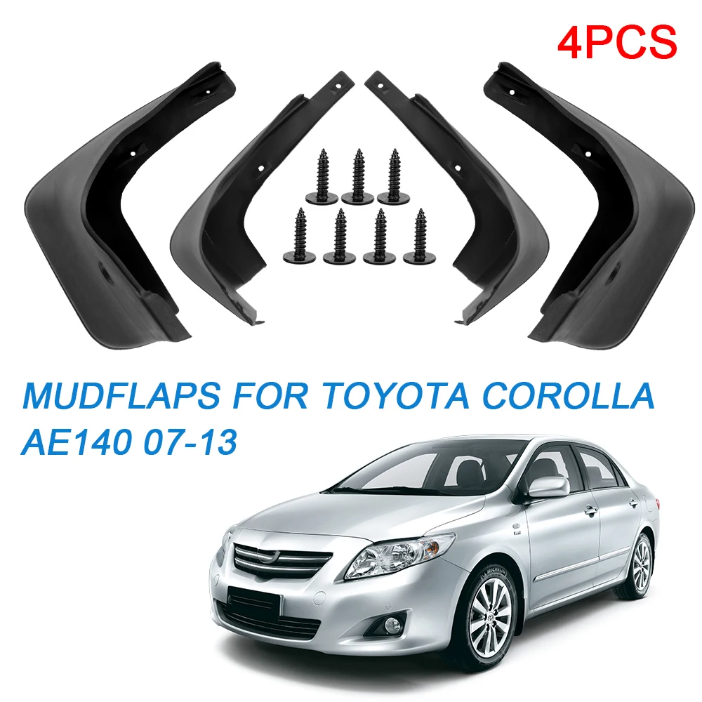 Car Mudguards Mud Flaps Set Splash Guards Wheel Fender Replacement Automotive Accessories For Toyota Corolla Ae140 2007-2013