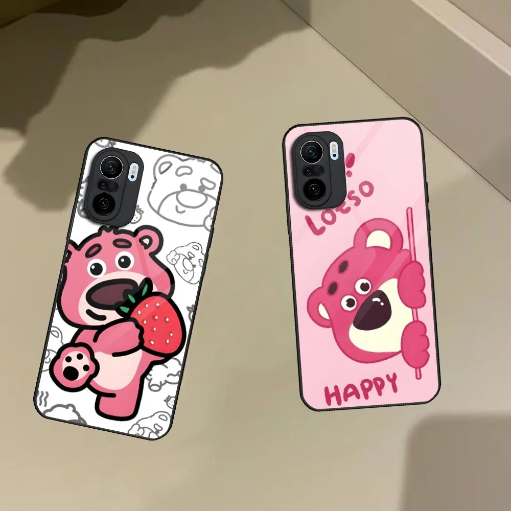 Custodia Per Telefono S-Strawberry Bear Per Xiaomi 12 13 X Redmi Note 11 10 S T Lite Pro Poco M4 X3 Glass