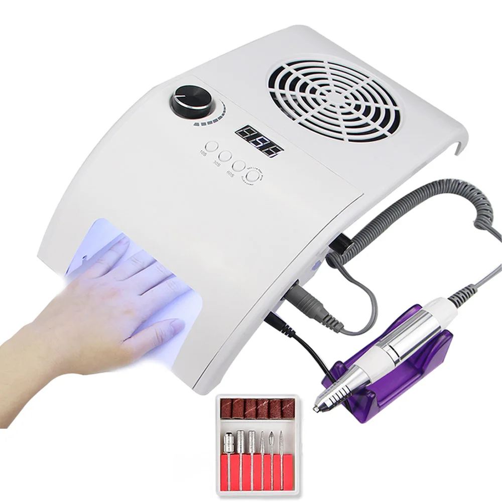 80w Strong Power Nail Dust Collector Nail Fan Art Salon Equipment Suction Dust Collector Machine