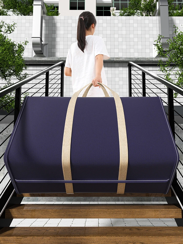 1PC large capacity moving doggy bag Clothes organizer bag Foldable quilt organizer bag Tidy dormitory bedroom 4