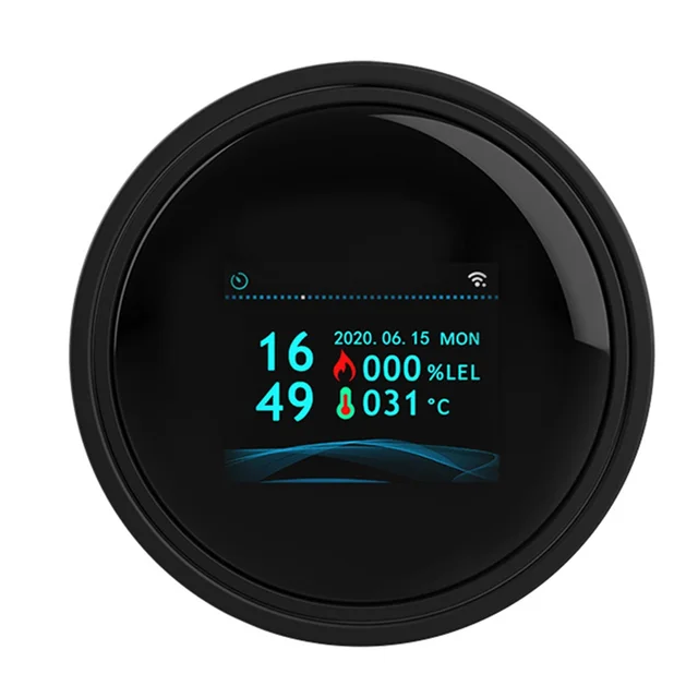 ABAC-Wifi Natural Gas Sensor Tuya Smart Alarm Gas Leakage Detector Fire Security Digital LCD Temperature Display 4