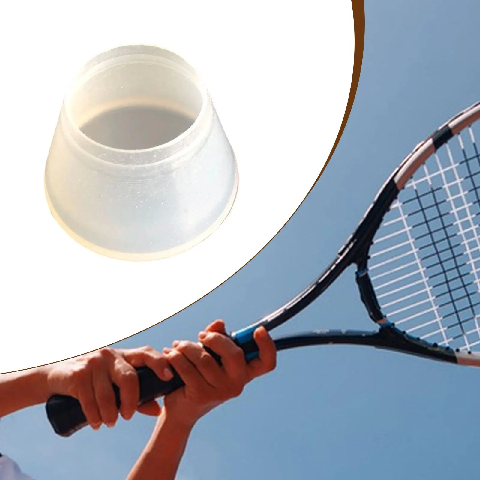 Tennis Racket Butt Compact Lightweight Tennis Court Sturdy Silicone End Caps