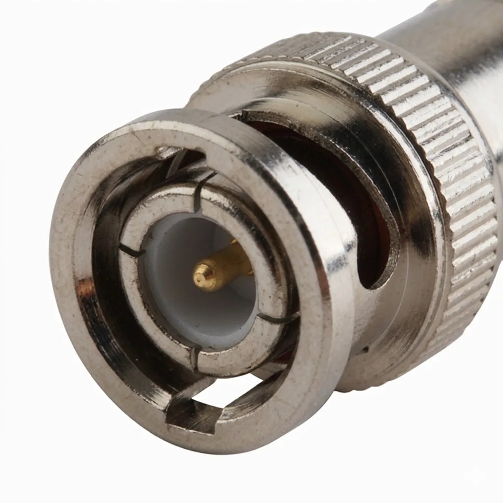 Nickel Plated BNC Male Plug RF Coaxial Connector for CCTV Camera