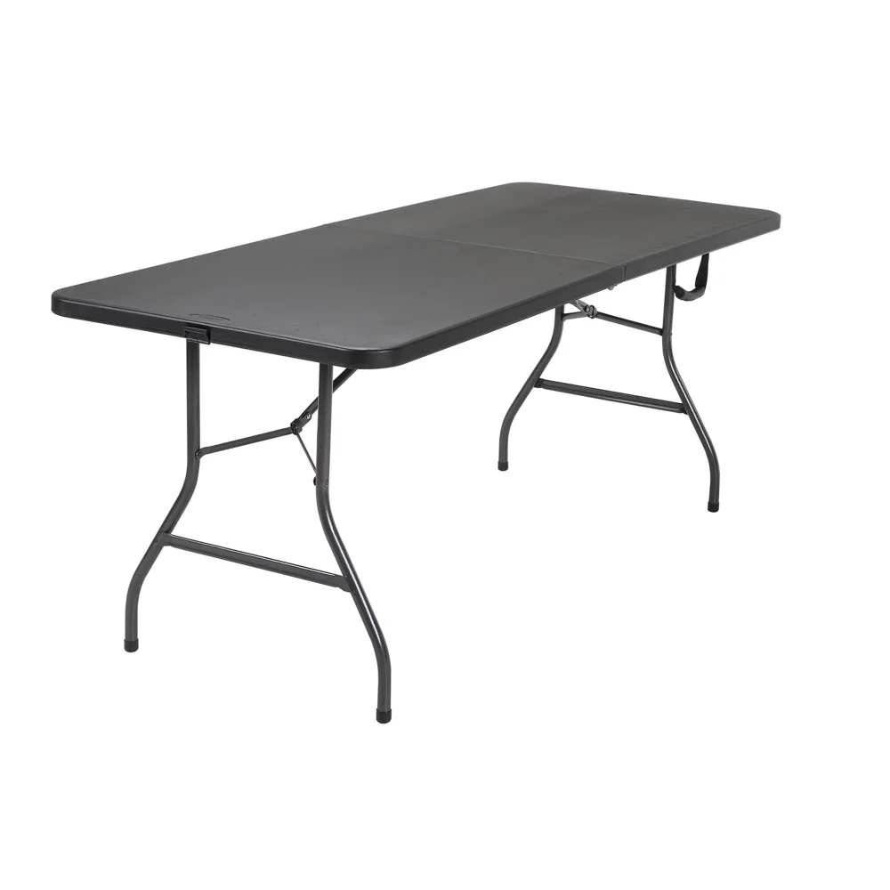 

AEDILYS 6ft Portable Plastic Folding Tables for Indoor Outdoor, Black