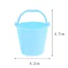 1Pcs Bucket Miniature Model Mini Dollhouse Decorations Ornaments INS Children Beach Small Bucket Kitchen Play House Toys 6