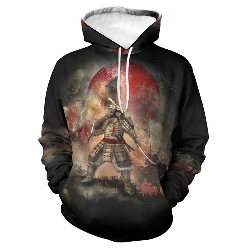 

2022 New Japan Ronin Samurai 3D Print Hoodies Men Women Children Hooded Harajuku Cool Swearshirts Fashion Streetwear