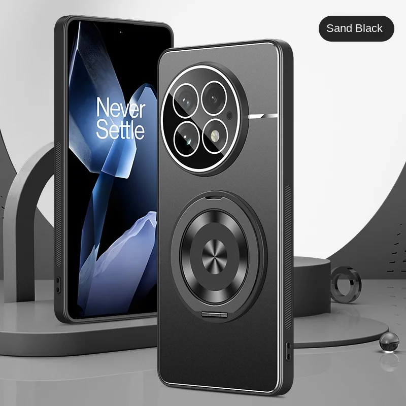 Hard Matte Phone Case with Ring Stand and Lens Protection