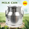 19442-1a6bc1.jpg 20L/ 5.25Gallon Stainless Steel Milk Can Wine Pail Bucket Tote Jug Rice Storage