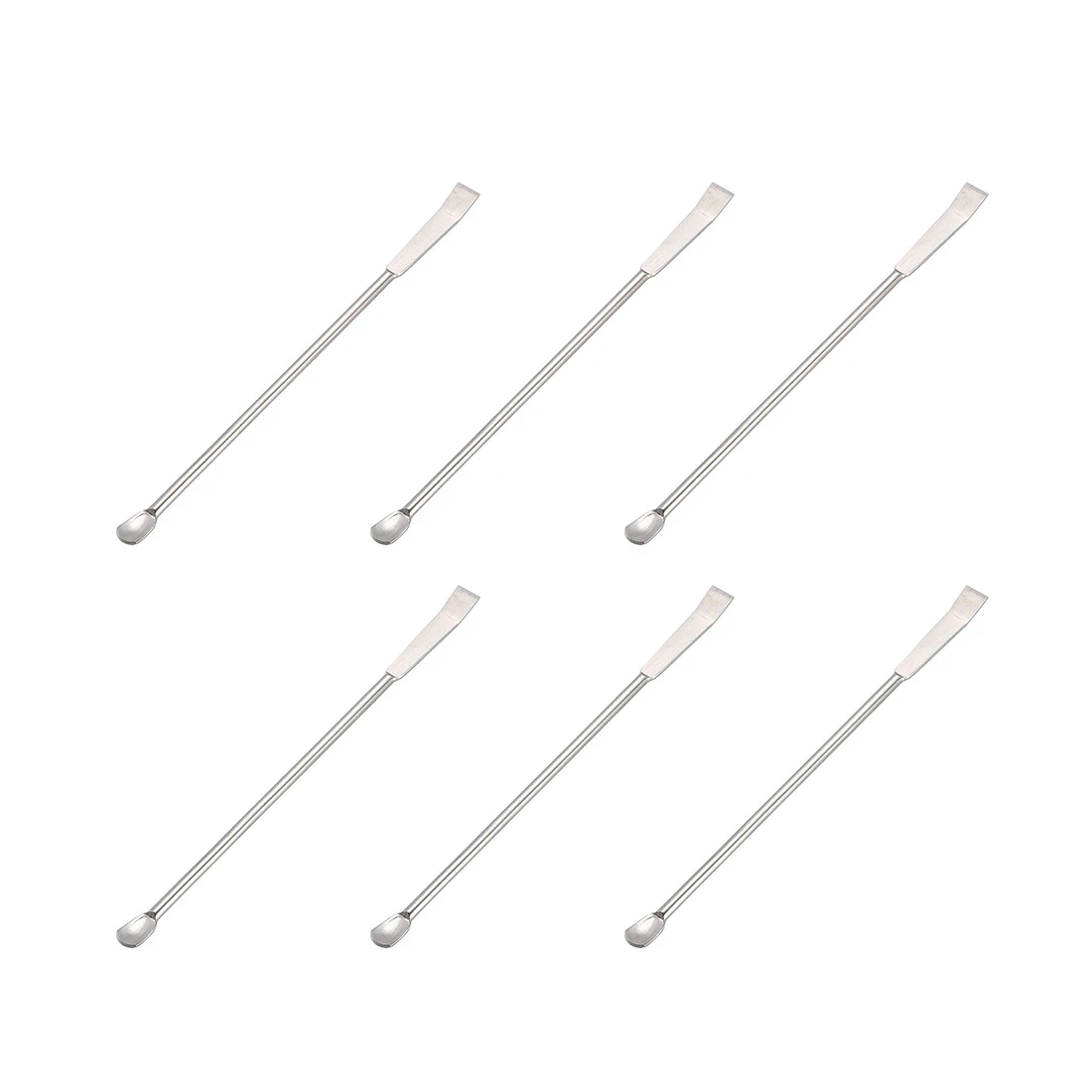 실험실 미니 스쿠프, 스테인레스 스틸 샘플링, 시약스푼, 실험실 더블 헤드 뒤집개, 125mm, 6 개