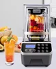 Commercial Smoothie Machine Fruit Milkshake Maker Juicer English Panel Low Noise Kitchen Ice Smoothies Blender Mixer 2200W 2