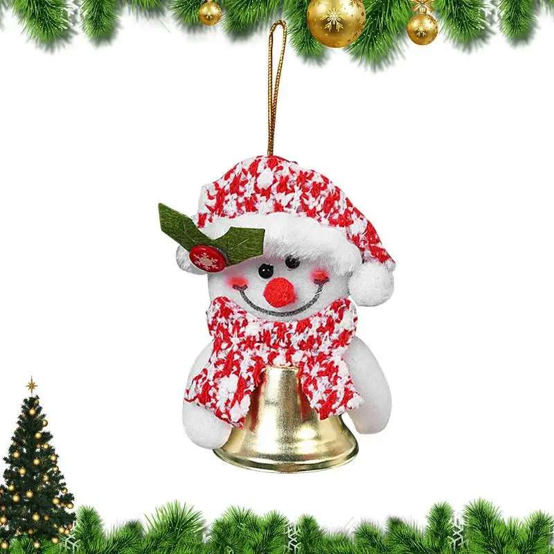 

Рождественская кукла, подвеска в виде колокольчика, снеговик, Санта-Клаус, лось, колокольчик, кукла, подвески на рождественскую елку, детские игрушки, Новогоднее украшение