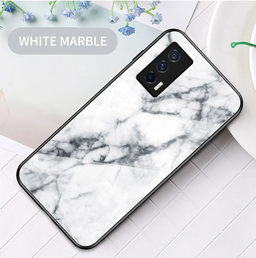 IQOO 9 Pro Hülle DECLAREYAO Hartglas Hülle für VIVO IQOO 8 7 5 Pro Neo 6 3 Hülle Silikonrahmen Ultra SlimTempered Glass_voghion.com