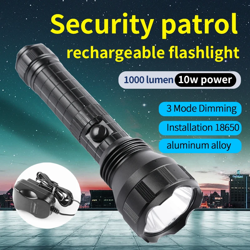 

High brightness waterproof anti-fall LED aluminum alloy explosion-proof flashlight