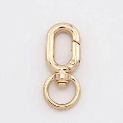 Colorful Metal Lobster Claw Clasps with Swivel Lanyards and Key Rings for DIY Bag and Keychain Accessories, Set of 5 (KC Gold)