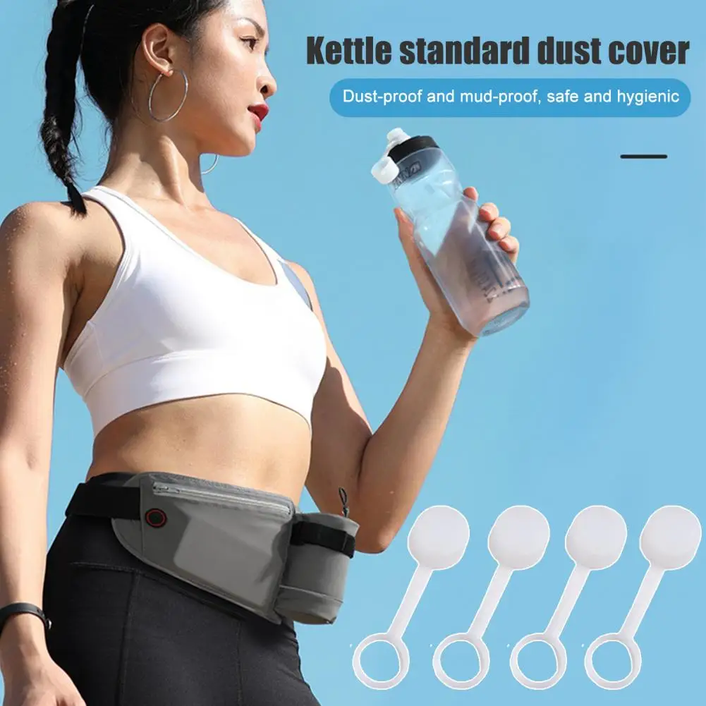 Dust Cover Dustproof Silicone Water Bottle Mud Caps Bpa free Heat resistant Sealing Food Grade water bottle dust cover 2pcs