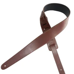 Premium Two - Tone Soft PU Leather Adjustable Guitar Strap (Brown)