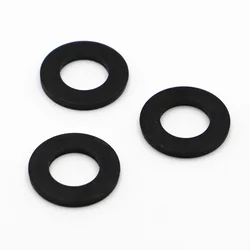 Durable Stainless Steel Zinc - Plated Flat Washers and Gaskets in Assorted Sizes - 50pcs M6 (Black Carbon Steel)