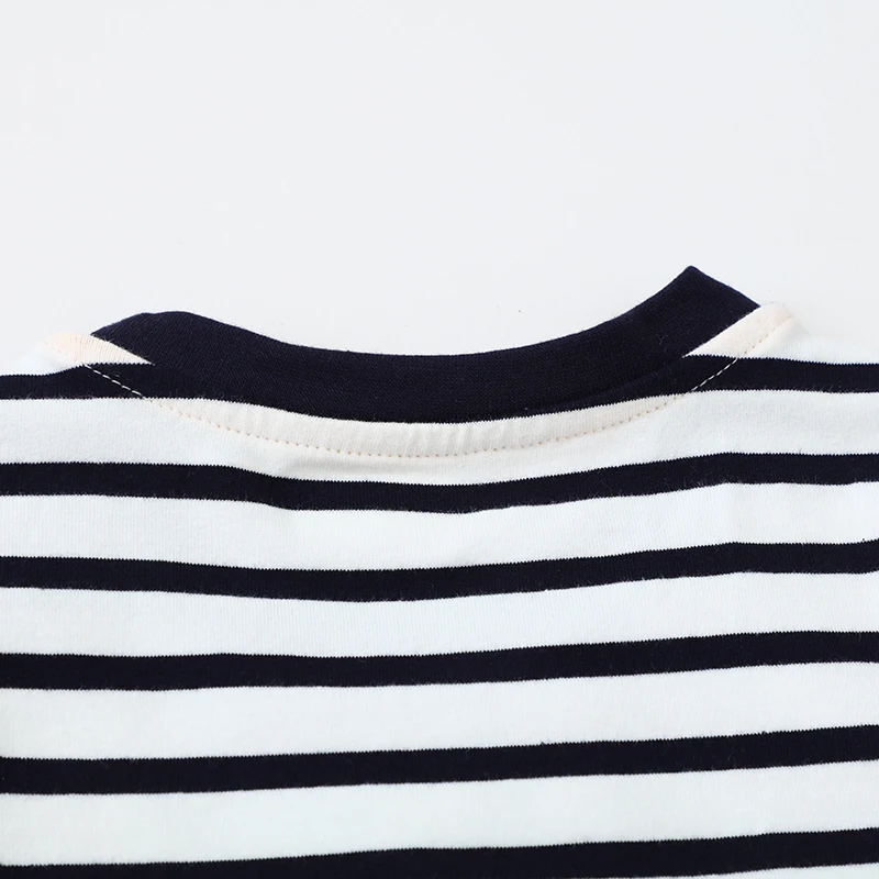 2025 Summer Kids Clothes Baby Boys Striped T Shirts Children's Clothing Striped Cartoon Animals Shirts 2-7 Years