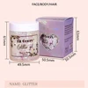 Blue Purple Eye Glitter Sequin Gel Nail Hair Body Face Stickers Gel Art Loose Sequins Cream Diamond Festival Makeup With Spoon 6