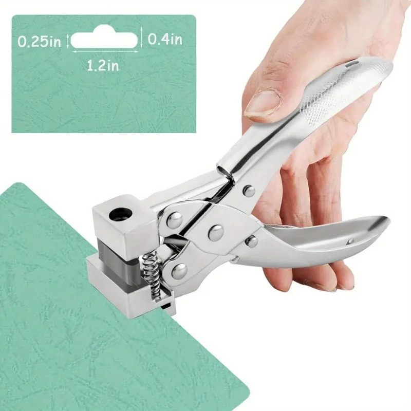 T Slot Shape Hole Punch Heavy Duty Tag Punches for Paper Crafts Handheld Earring Hole Punch Badge Hole Punch for ID Card Hard Pl - 4