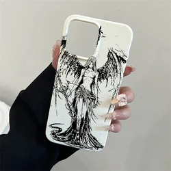 Gothic Style Retro Angel Girl Shockproof Soft Phone Case - iPhone 15 Plus (1)