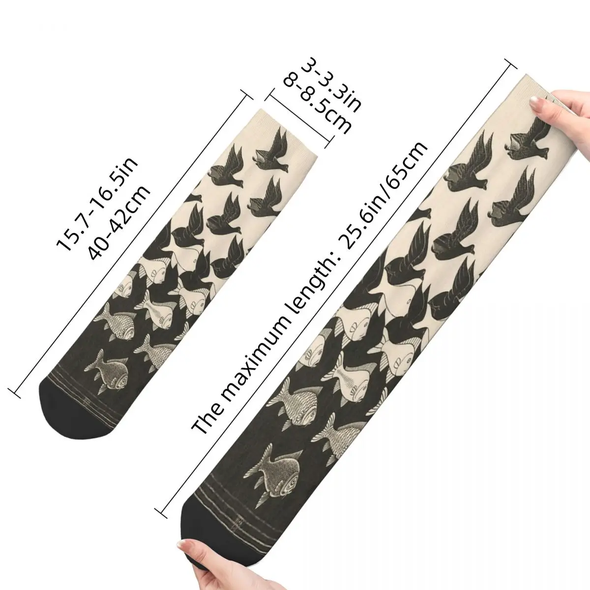 Escher Sky And Water Socks Male Mens Women Summer Stockings Polyester