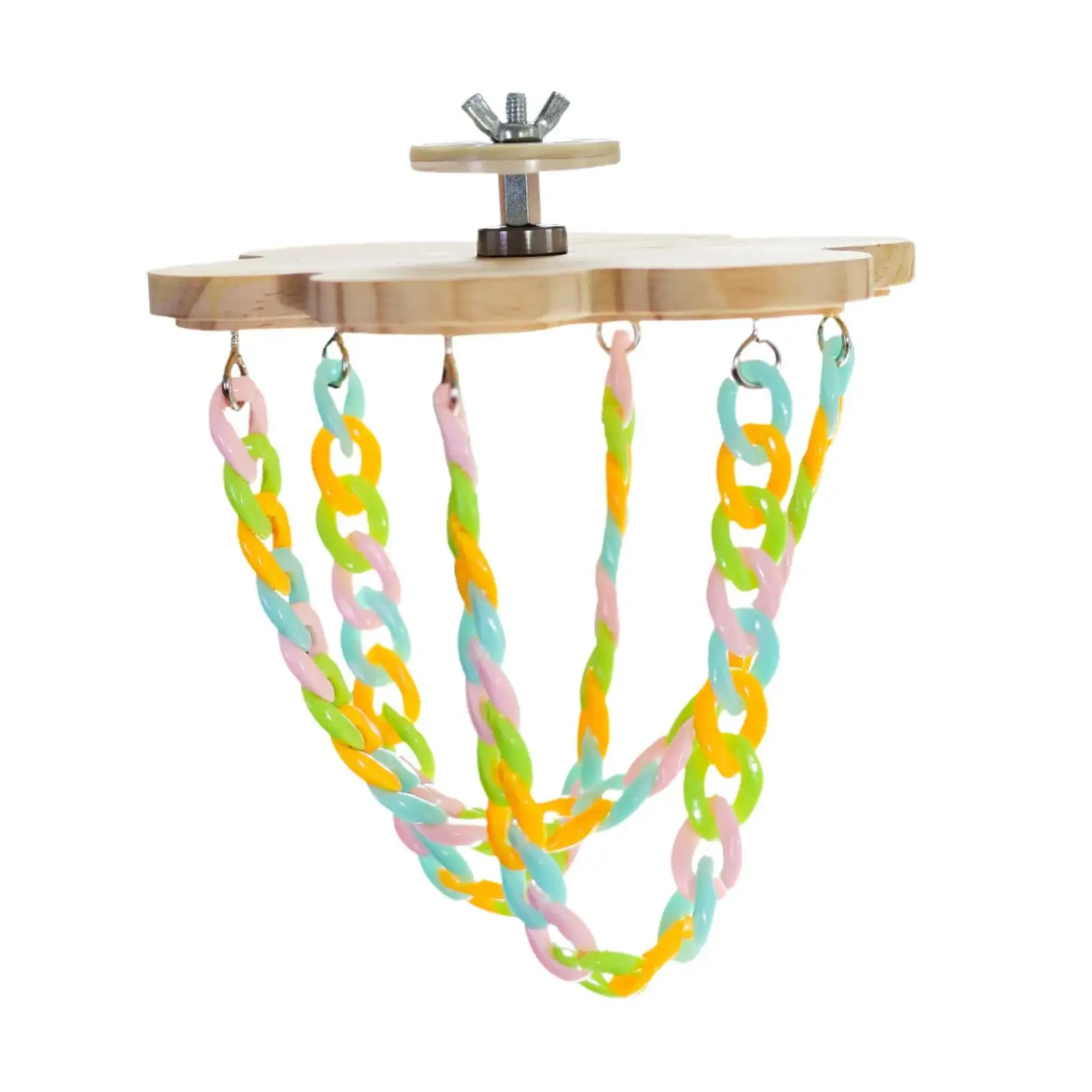Colorful Wooden Hanging Swing Ropes Cage Toys for Rat Enrichment Sugar Glider and Small Animal Activity