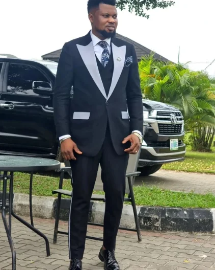 Black Wedding Men Suits 3 Pieces Costume Homme Groom Prom Blazer Sets Trajes de Hombre Tuxedo Terno Masculino Men Clothing
