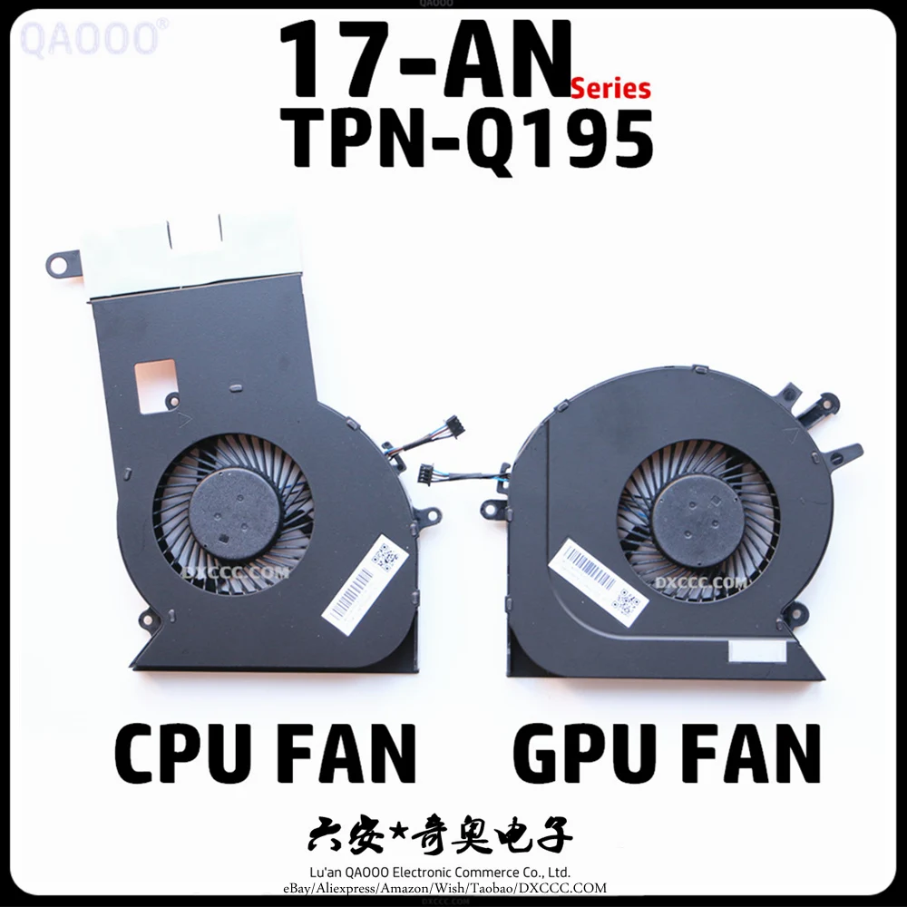 

931576-001 / 931577-001 для HP OMEN 17-AN Series TPN-Q195 17-AN102NS 17-AN100CA 17-AN179WM 17-AN040UR 17-AN053NR Вентилятор охлаждения процессора