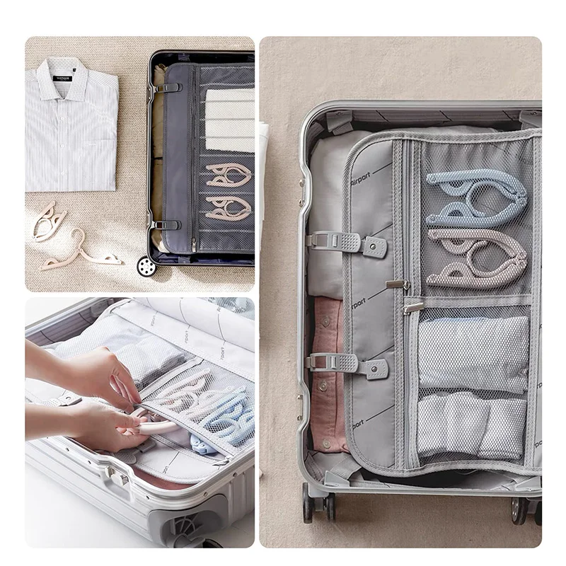 Clothes Rack Folding Hanger Set With Clip for Clothes Drying Travel Telescopic Portable