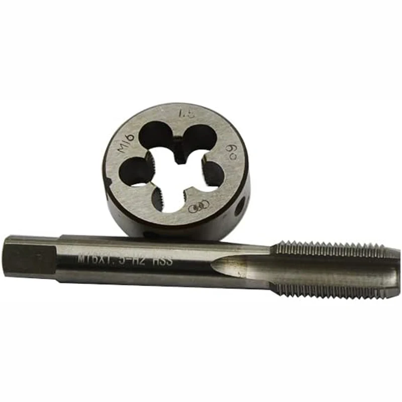 

M16 * 1,5 HSS Tap и M16 * 1,5 Die Set машинная резьба, круглая правая рука