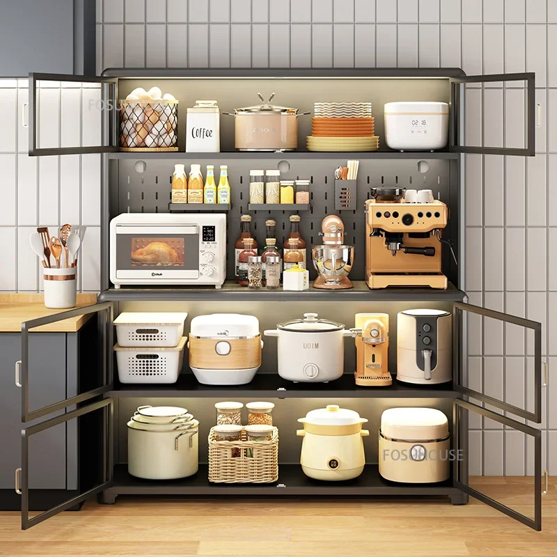Home Multi-functional Storage Cabinets Floor-standing Kitchen Cabinets Sideboard Multi-layer Microwave Ovens Pots Storage shelf