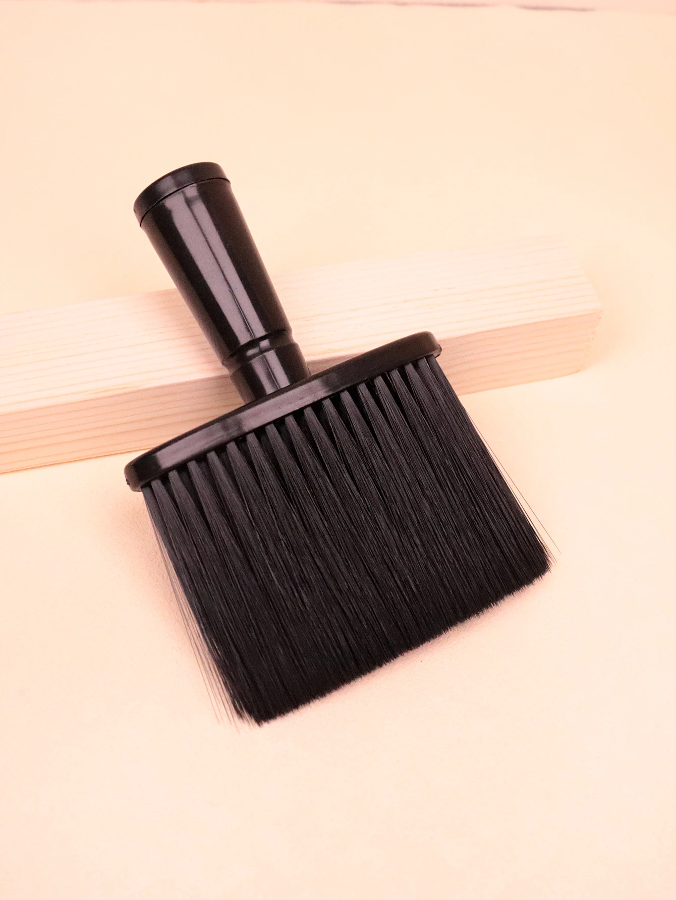 1 헤어 브러시 목 헤어 브러시 미용사 및 가정용에 적합한 검정색 소프트 클리닝 페이셜 브러시, 실제 헤어 가발 전용