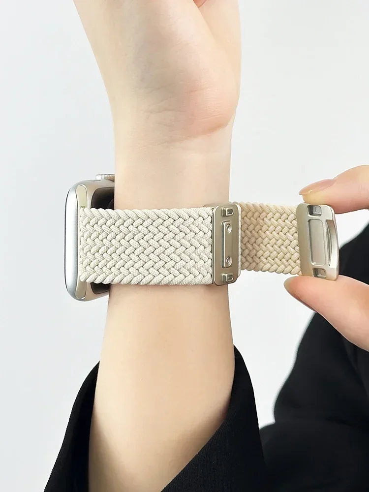Braided Loop Magnetic Buckle Band for Smartwatch - Elegant and Adjustable Strap Bracelet