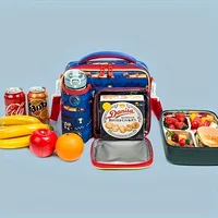 Multi functional pattern cooler lunch box, fresh and portable insulated Oxford lunch bag, children's hot food picnic lunch bag 6