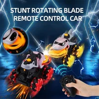 2.4Ghz Multi-Person Competitive Remote Control Stunt Car 3D Rotate One Click Demo Auto Attack Blade Battle RC Drift Animal Car 2