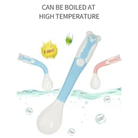2pcs/set Baby Infant Baby Spoon Solid Feeding Supplies Pacifier Bending Spoon Utensils Flatware Children Tableware High Quality 2